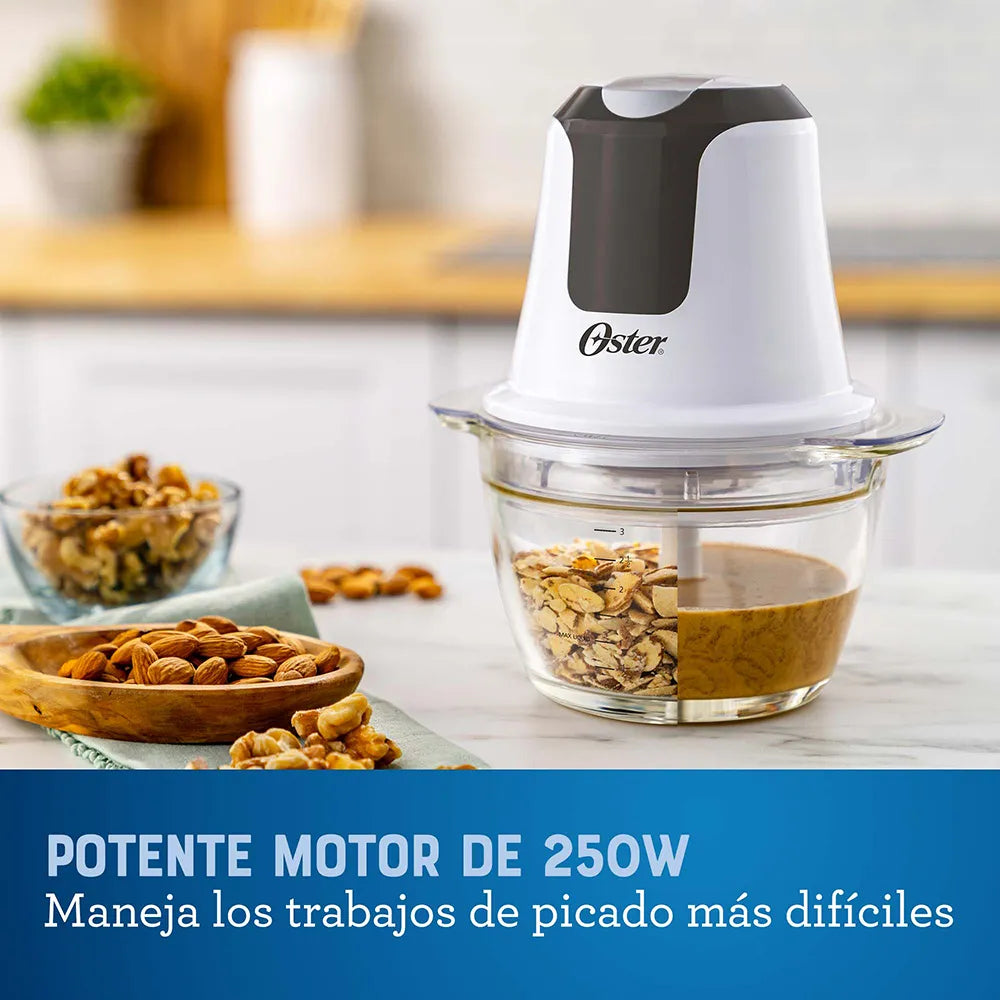 Mini picadora Oster® 3 tazas con tazón de vidrio FPSTFP3340