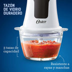Mini picadora Oster® 3 tazas con tazón de vidrio FPSTFP3340