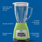 Licuadora Oster® 2 velocidades más pulso y vaso de vidrio BLSTKAGBPB