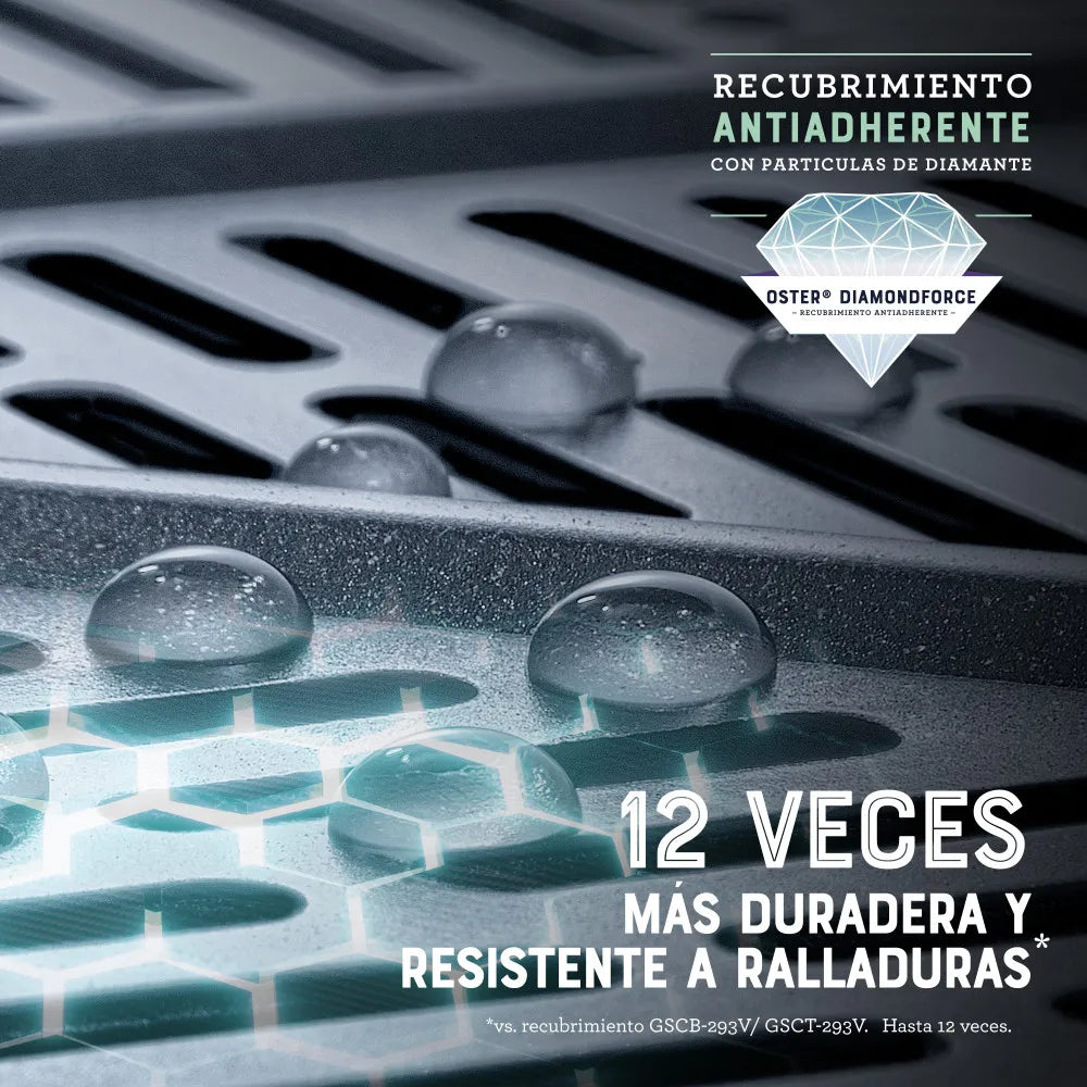 Freidora de aire manual Oster® de 4 litros, con recubrimiento DiamondForce, CKSTAF401MDF