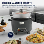 Oster Arrocera, 3 en 1, 12 Tazas de Capacidad, con Función de Sofrito, Vaporera, Recubrimiento Antiadherente Oster DiamondForce, CKSTRC12DFSKE