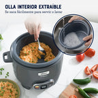 Oster Arrocera, 3 en 1, 12 Tazas de Capacidad, con Función de Sofrito, Vaporera, Recubrimiento Antiadherente Oster DiamondForce, CKSTRC12DFSKE