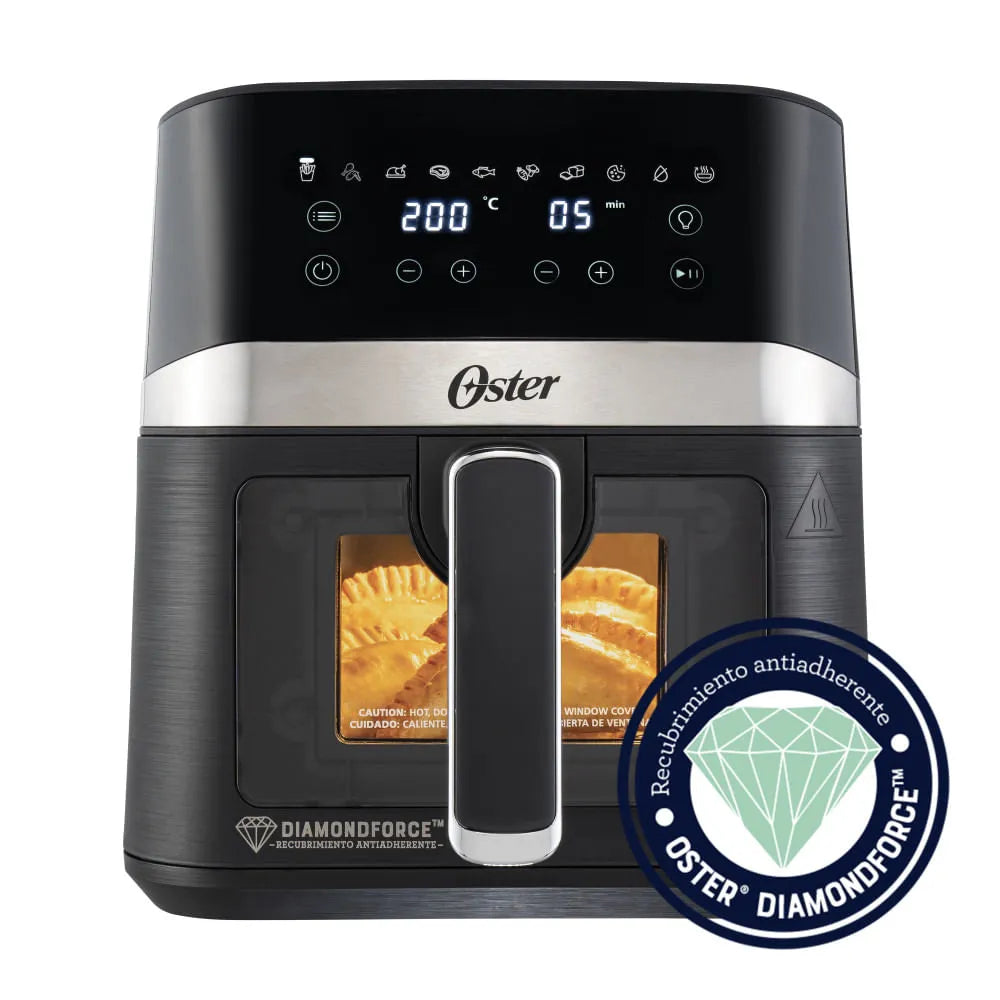 Freidora de aire digital Oster® con recubrimiento Oster® DiamondForce, 4L de capacidad, CKSTAF40WDDF