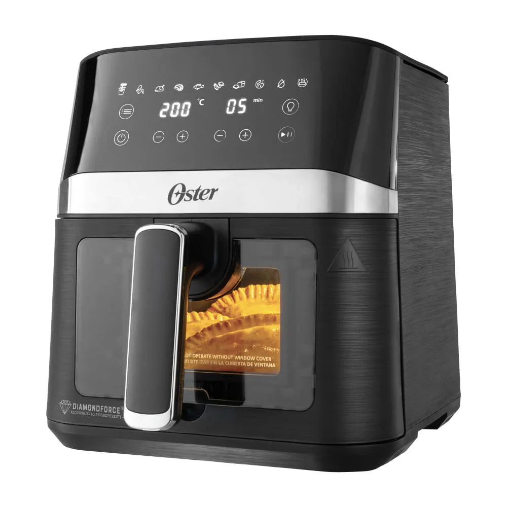 Freidora de aire digital Oster® con recubrimiento Oster® DiamondForce, 4L de capacidad, CKSTAF40WDDF