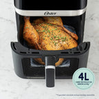 Freidora de aire digital Oster® con recubrimiento Oster® DiamondForce, 4L de capacidad, CKSTAF40WDDF