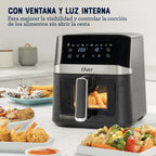 Freidora de aire digital Oster® con recubrimiento Oster® DiamondForce, 4L de capacidad, CKSTAF40WDDF