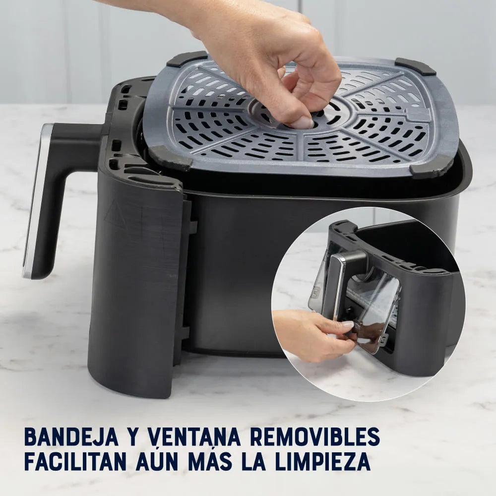 Freidora de aire digital Oster® con recubrimiento Oster® DiamondForce, 4L de capacidad, CKSTAF40WDDF