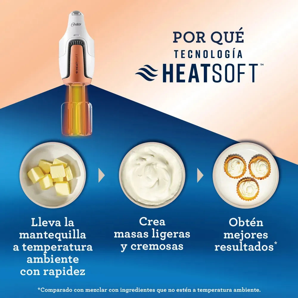 Batidora de mano Oster® tecnología HeatSoft™ FPSTHMAMR