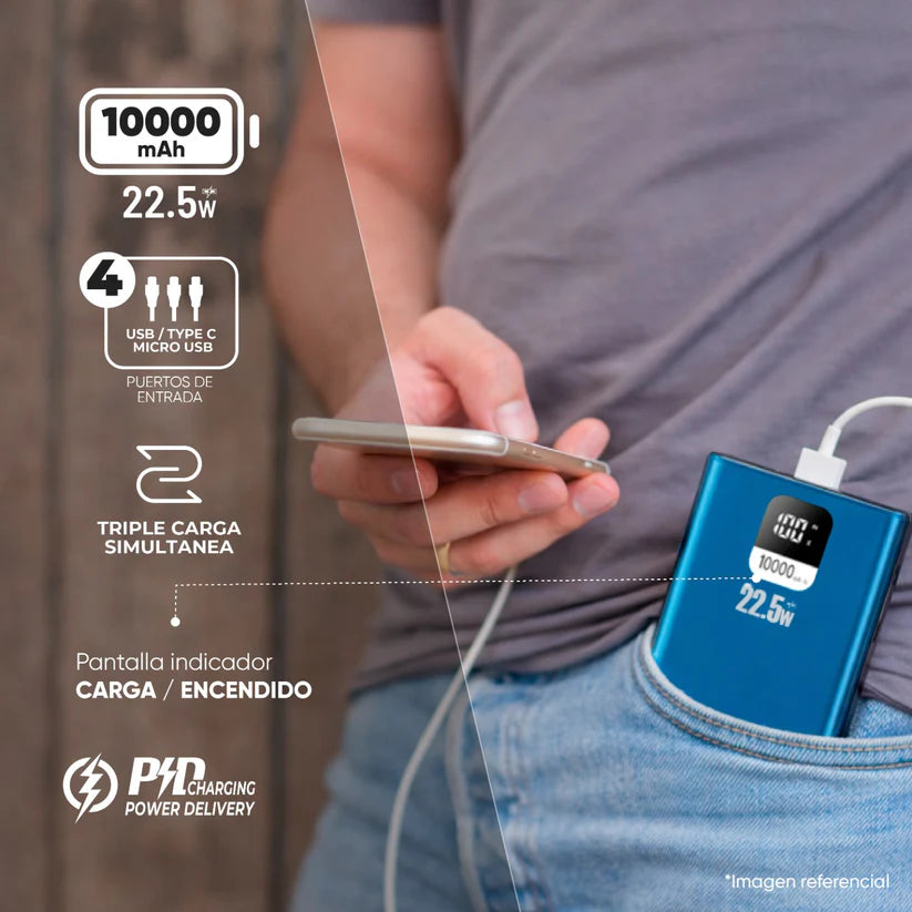 Batería Externa Power Bank 10000 Mah 22.5W UCP10LPD