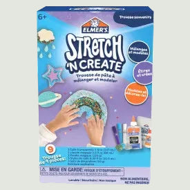 Elmer’s® Stretch N’ Create Kit de Masa, Crea Tu Propia Masa, 3 Maneras de Jugar, Kit de Recuerdos, 9 Piezas