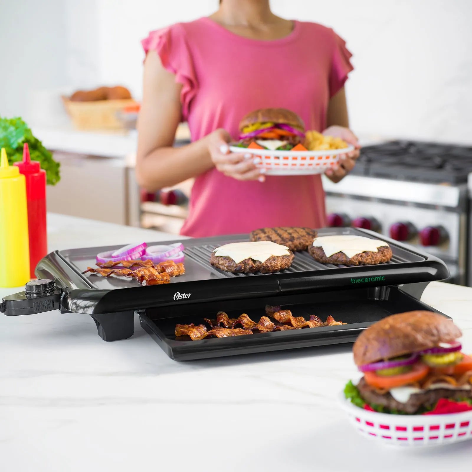 Parrilla eléctrica Oster® Bioceramic® CKSTGR5085
